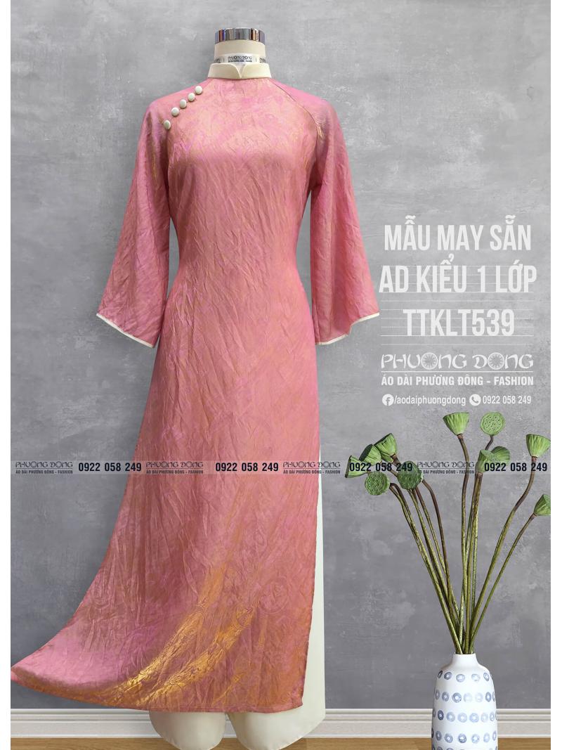 Áo Dài Phom Trẻ Gấm Lụa Phom Suông TTKLT539